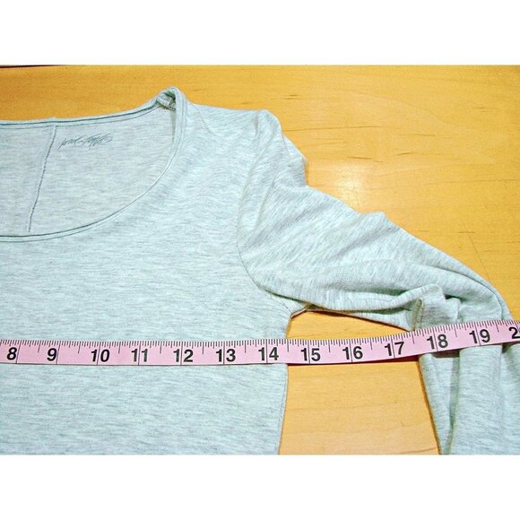 Lord & Taylor Womens Gray Heather Long Sleeve Pullover Tunic T Shirt Size Small - Picture 6 of 8